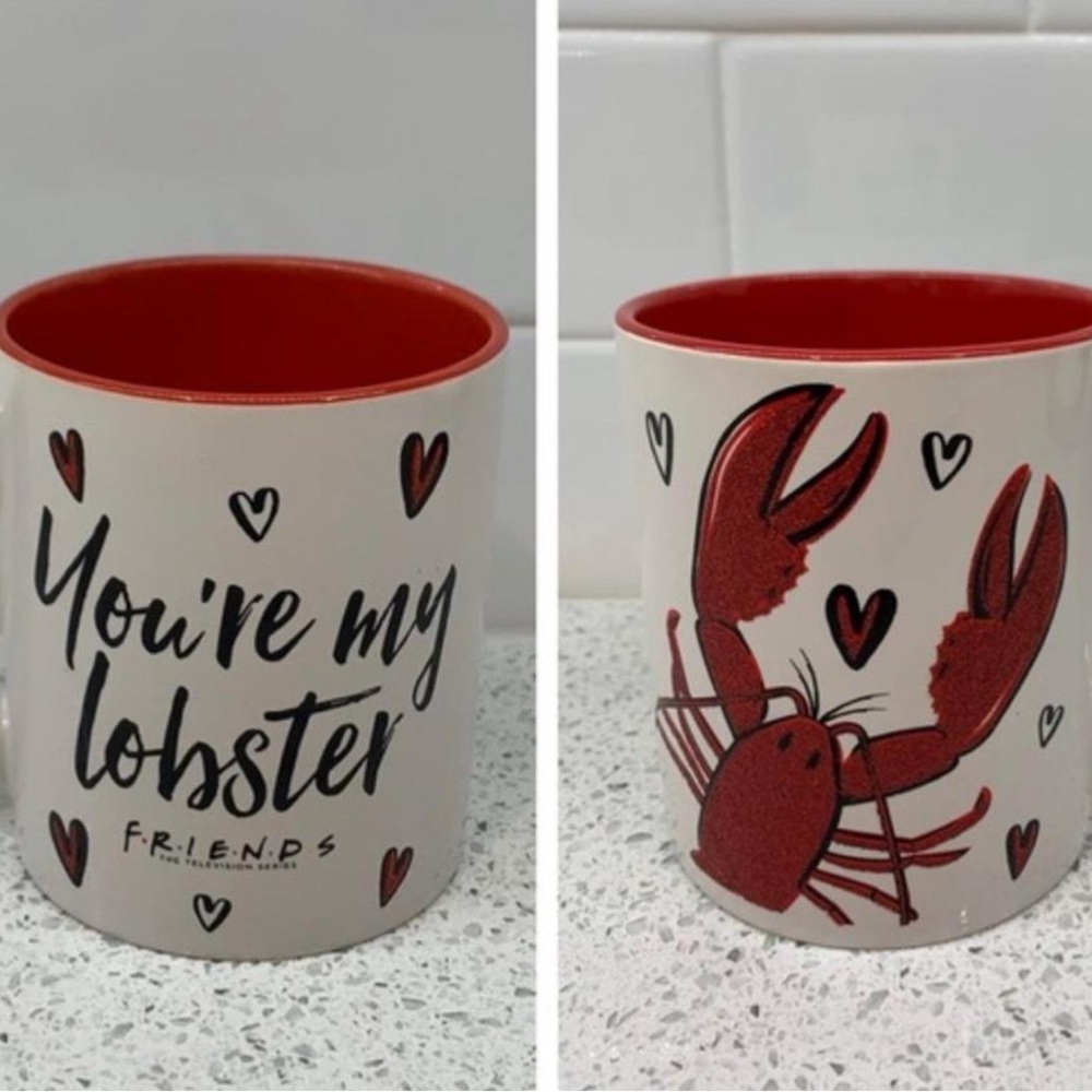 FRIENDS White & Red 'You're My Lobster' Ceramic Mug